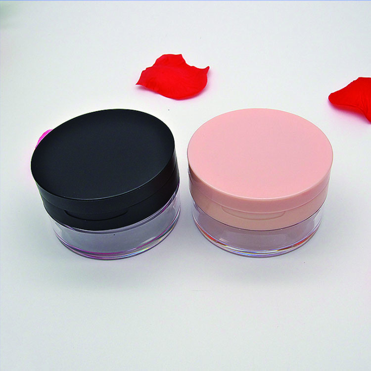 Pink & Black Capacity 20g Base Makeup No Logo Empty/Loose Powder Case Jar With Mirror