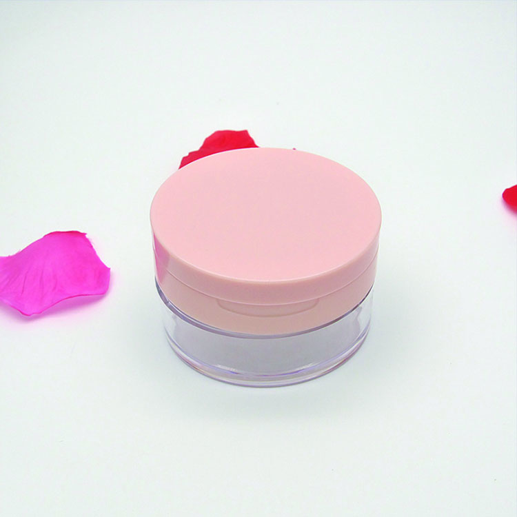 Pink & Black Capacity 20g Base Makeup No Logo Empty/Loose Powder Case Jar With Mirror