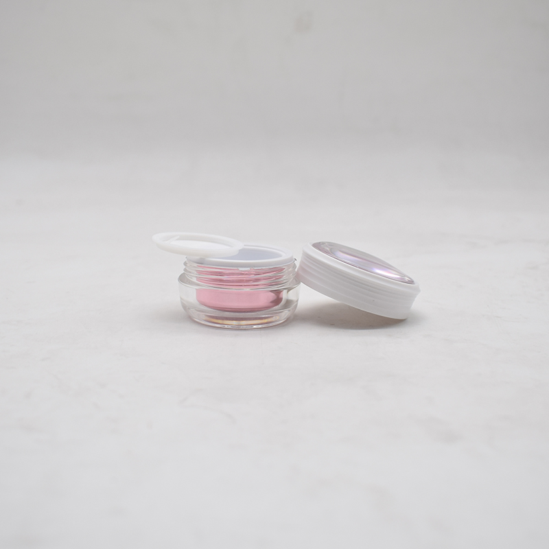 Pink Double Wall Refillable Make-up Cosmetic Containers Pot Jar 15ml