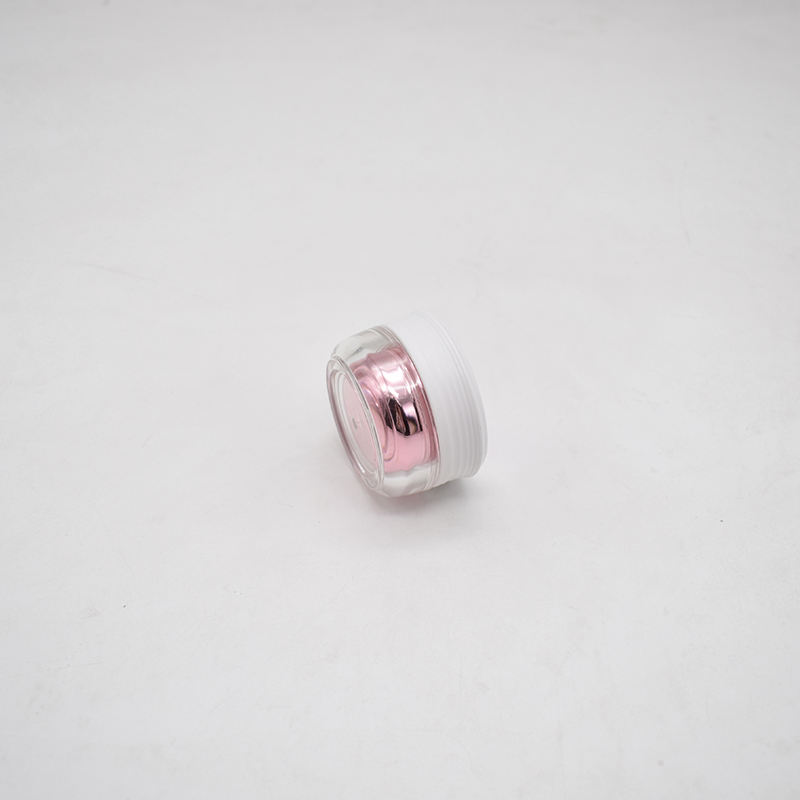 Pink Double Wall Refillable Make-up Cosmetic Containers Pot Jar 15ml