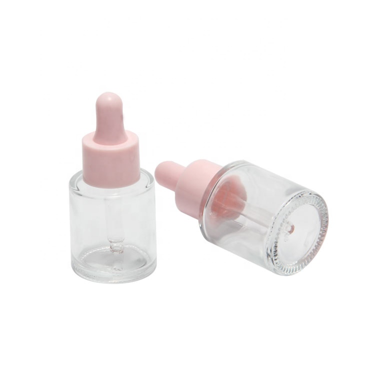 Pink Glass Dropper Bottle Clear Glass Bottle Customised Serum Bottles