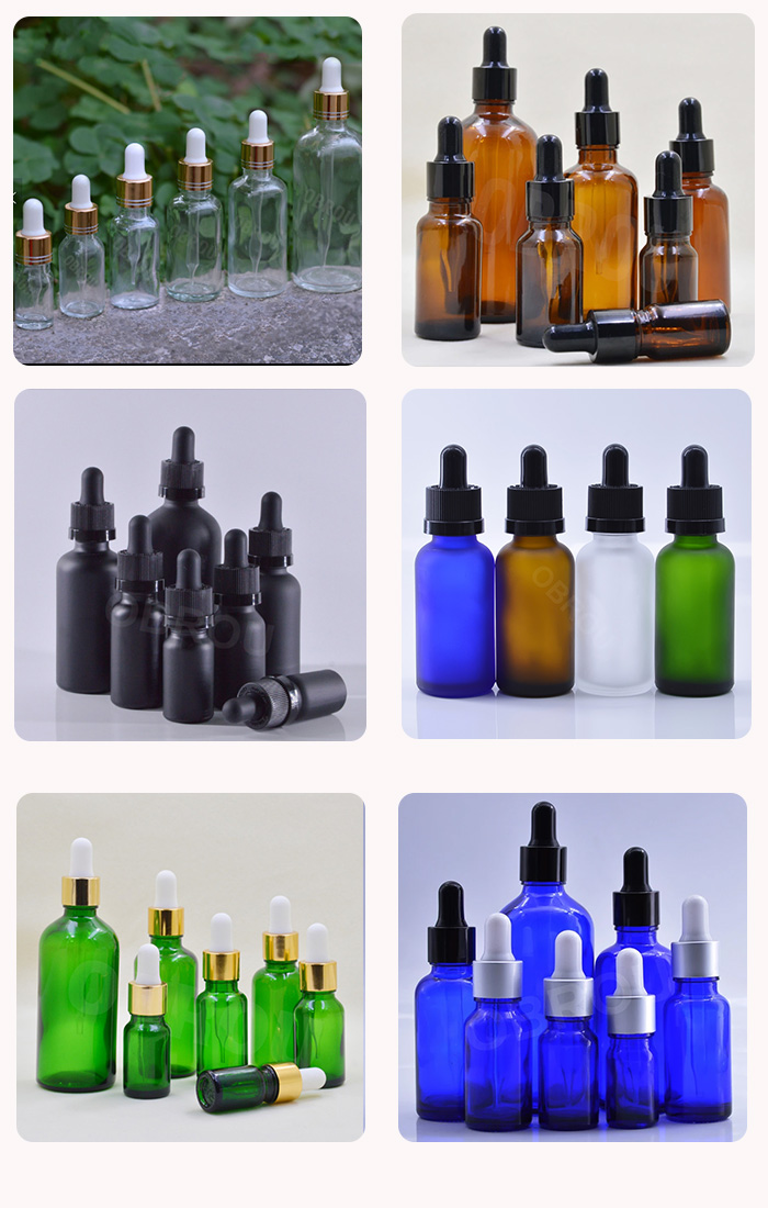 Pink Glass Dropper Bottles 5ml 10ml 15ml 20ml 30ml 50ml 100ml Glass Rose Gold Dropper Bottle for Essential Oil/Cosmetics