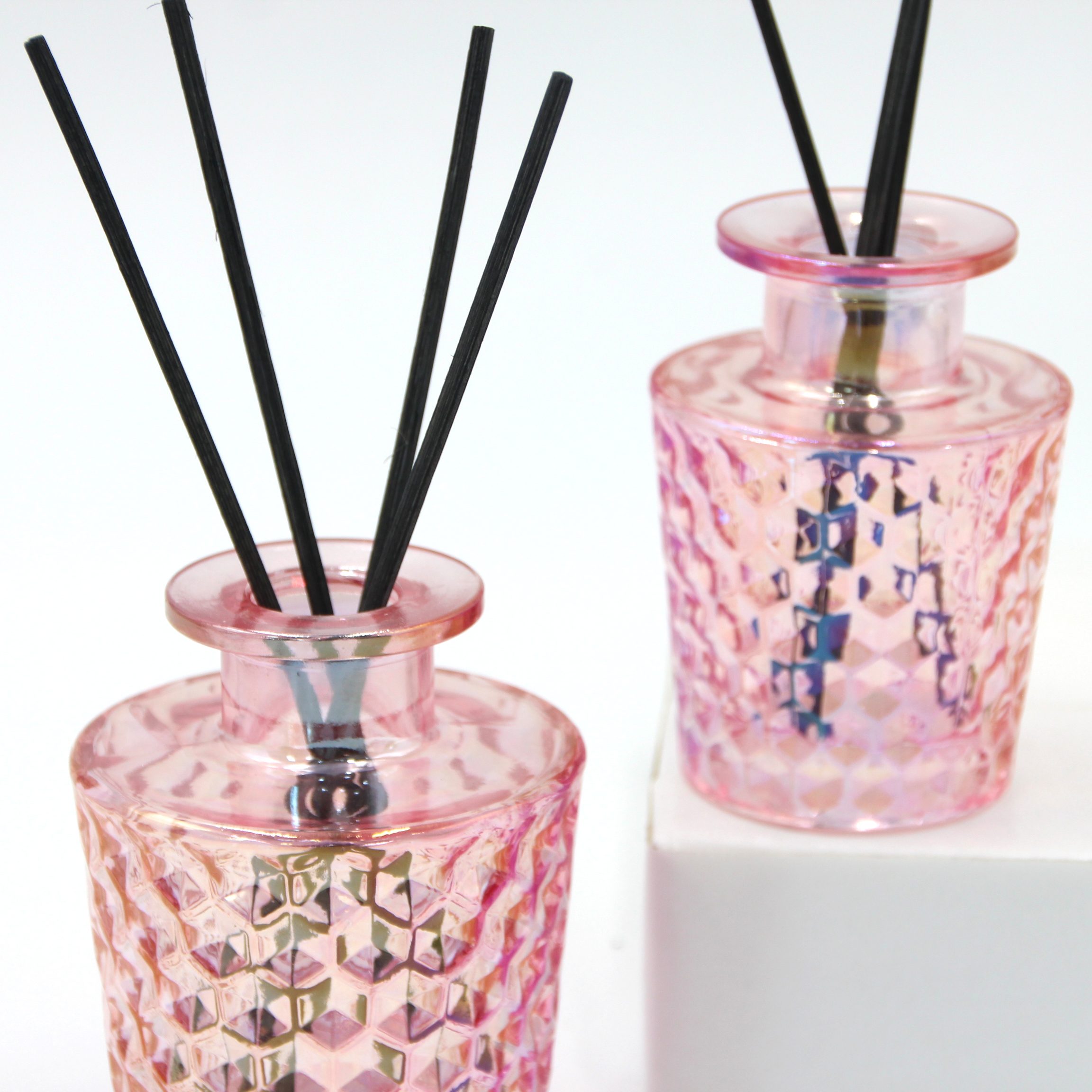 Pink Glass Reed Diffuser Bottle Can Fragrance Diffuser Empty Bottle