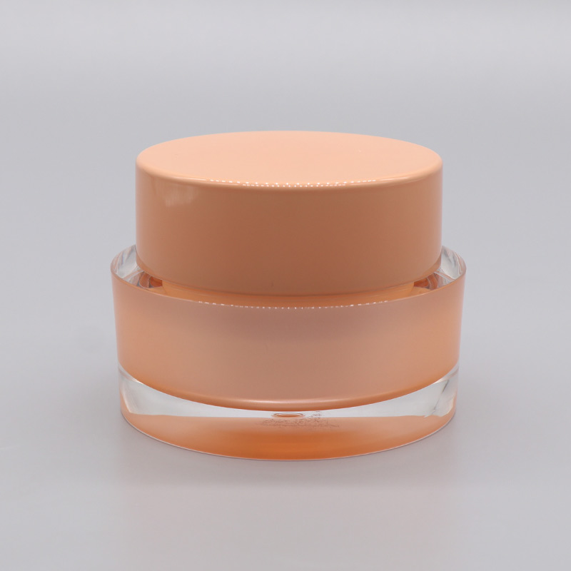 Pink Lid Cosmetic Jars Make Up Container Orange Cosmetic Jar Labels with Spoon