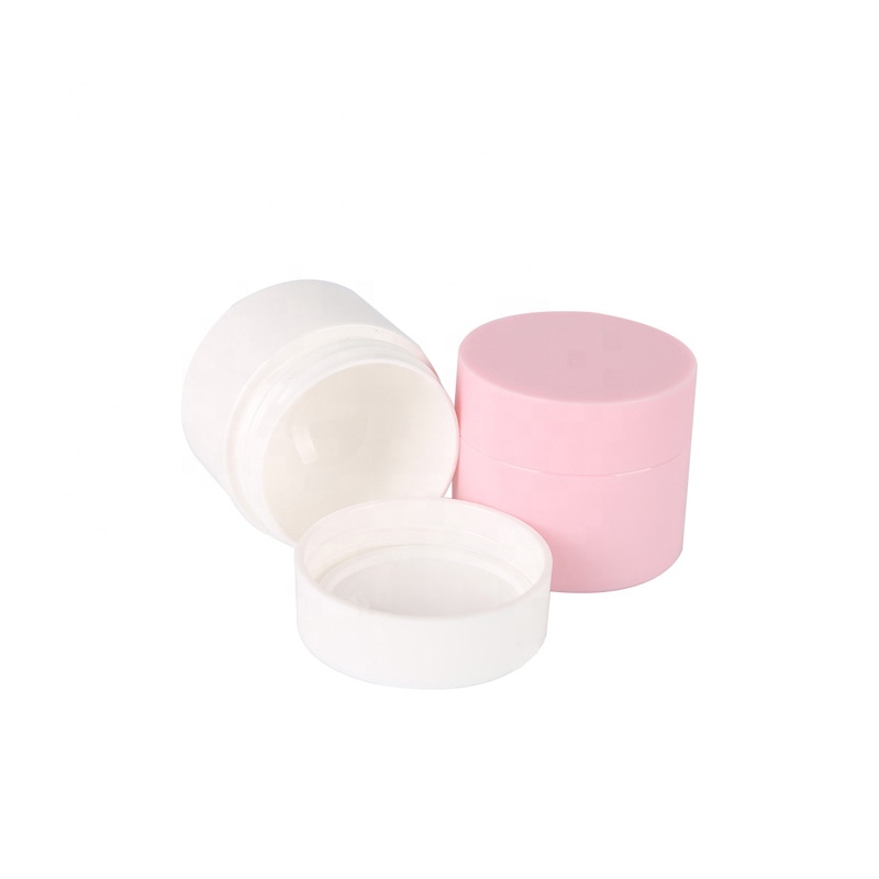 Pink PP 20g Hair Pomade Plastic Cosmetic Empty Cream Jar with Lid
