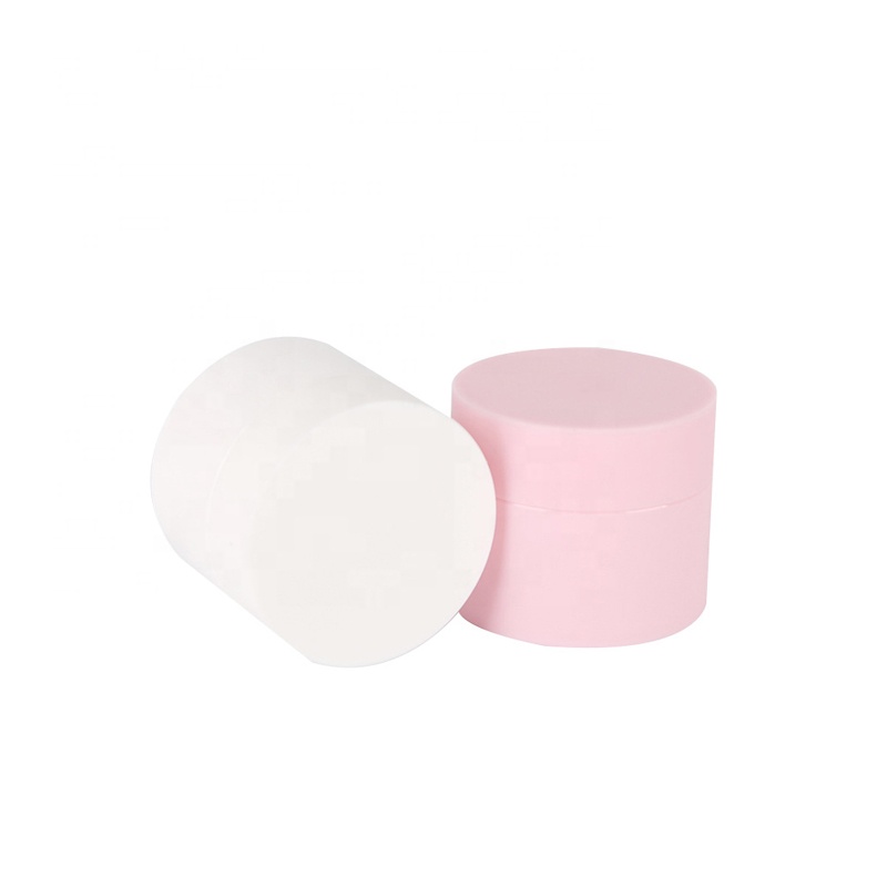 Pink PP 20g Hair Pomade Plastic Cosmetic Empty Cream Jar with Lid