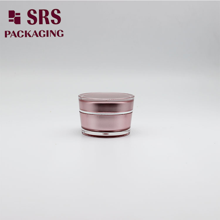 Pink Painting Cone Shape Empty Skin Care Cream 50 gram Plastic Jar