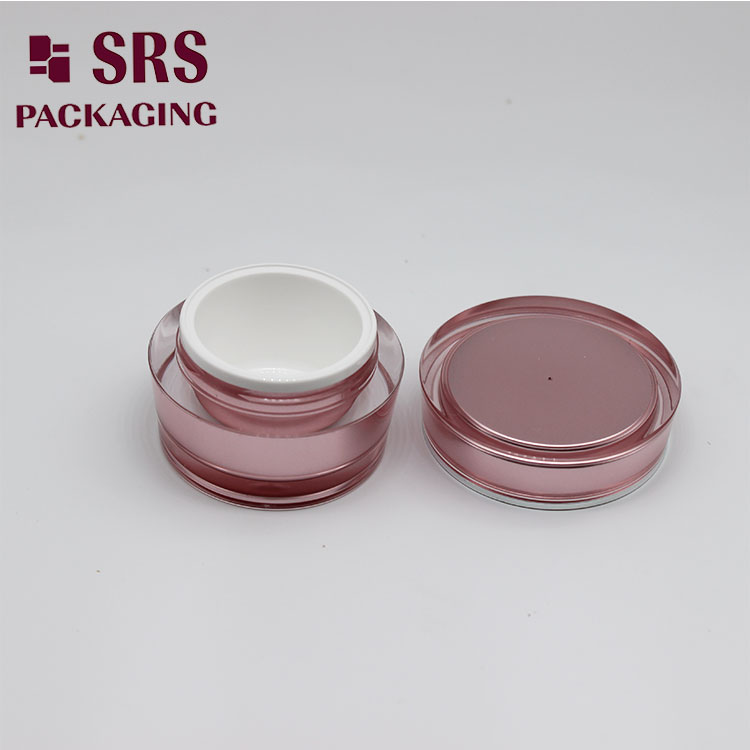 Pink Painting Cone Shape Empty Skin Care Cream 50 gram Plastic Jar