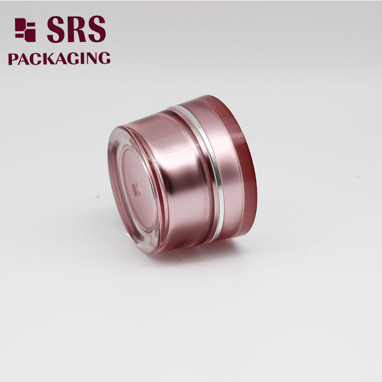 Pink Painting Cone Shape Empty Skin Care Cream 50 gram Plastic Jar