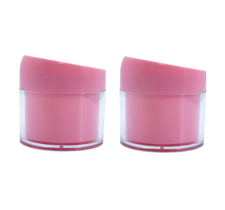 Pink Plastic Double Wall 200g Facial-pack Body Lip Scrub Packaging Cream Jar 200ml