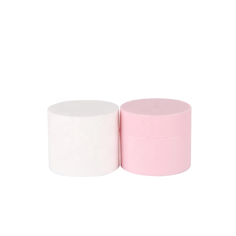 Pink White Body Skincare Cosmetic PP Plastic Jar with Lids for Eye Cream