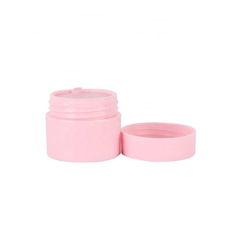 Pink White Body Skincare Cosmetic PP Plastic Jar with Lids for Eye Cream