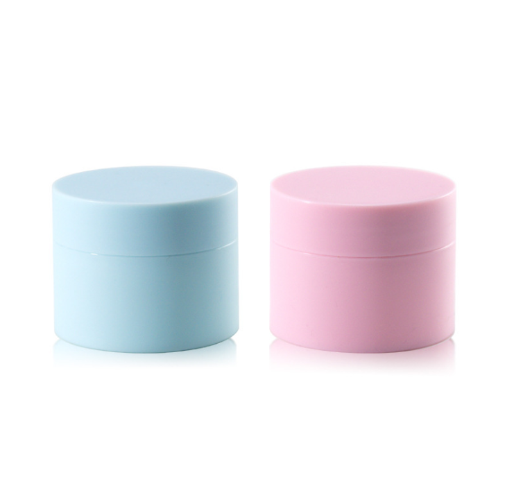 Pink black matte cream container jars pot cosmetic frosted small plastic jars with lids