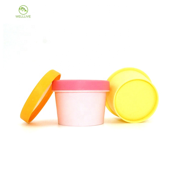 Pink yellow green color 50g 100g 200g round cosmetic hair wax conditioner pp plastic pomade container jar