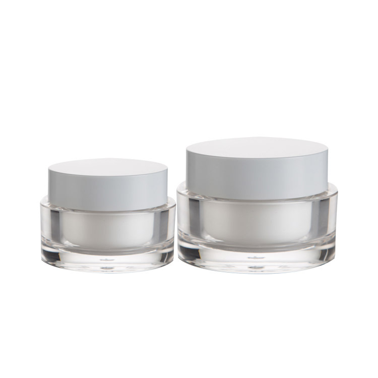 Plain cream jar in stock white empty 30g acrylic cosmetic cream jar