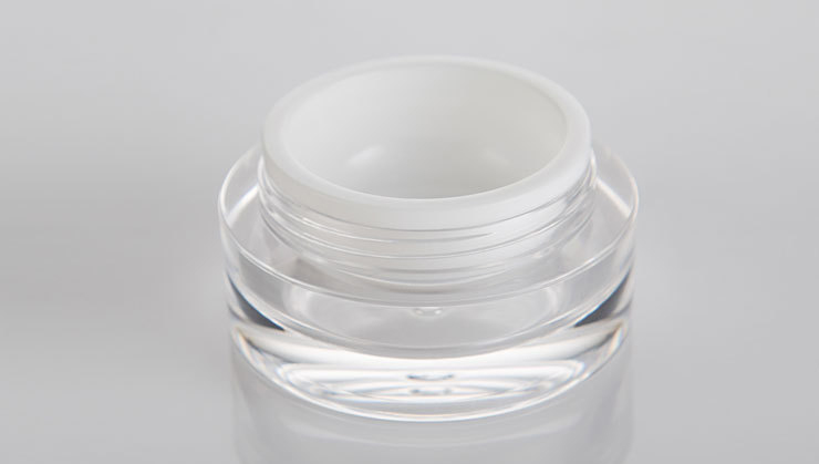 Plain cream jar in stock white empty 30g acrylic cosmetic cream jar