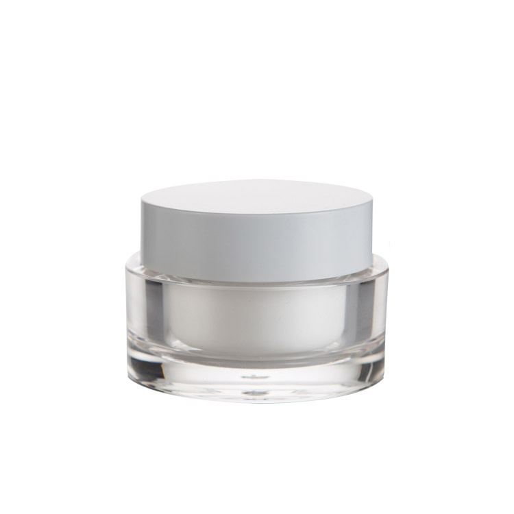 Plain cream jar in stock white empty 30g acrylic cosmetic cream jar