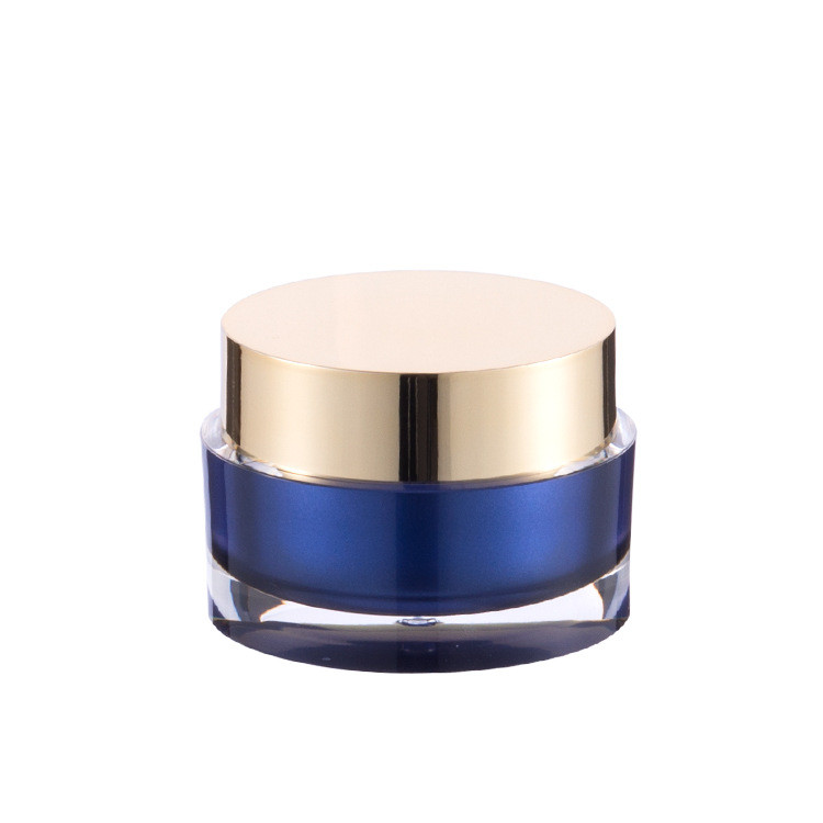 Plastic Acrylic Skin Cream Jar Blue 50g Container Plastic Cute Jar Can Ice Cream Slime Blue Jars For Face Creams