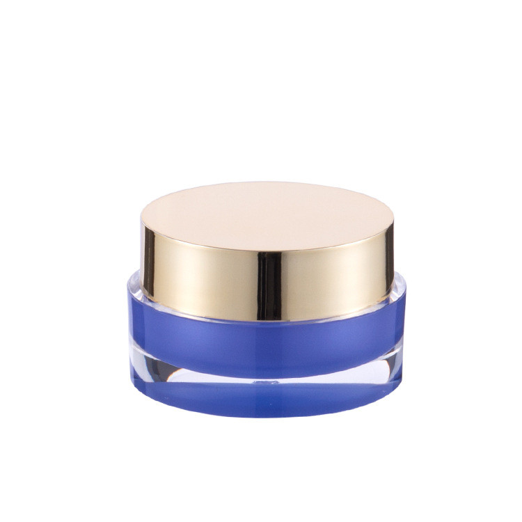 Plastic Acrylic Skin Cream Jar Blue 50g Container Plastic Cute Jar Can Ice Cream Slime Blue Jars For Face Creams