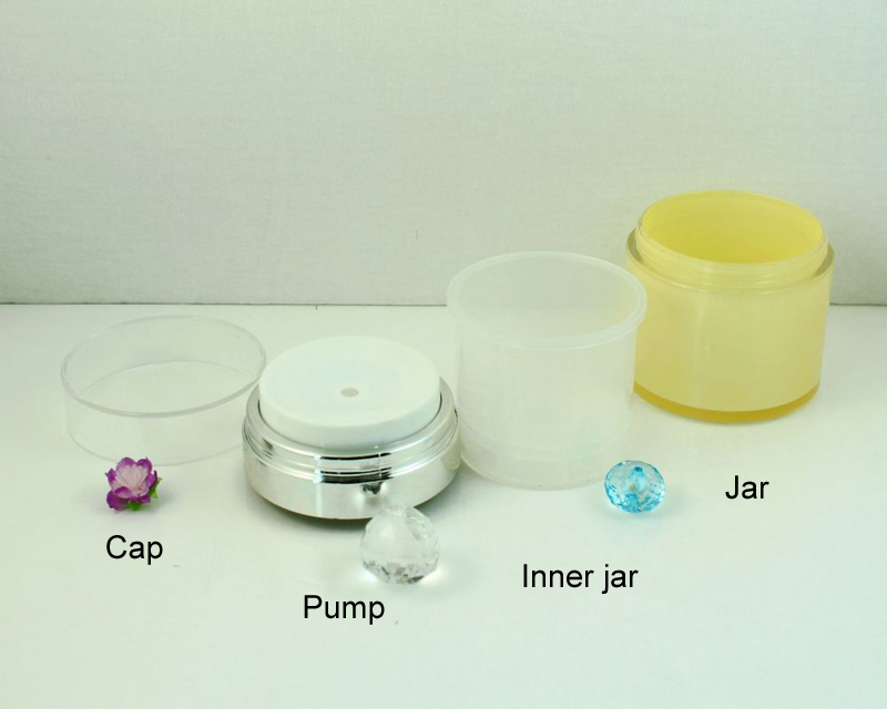 Plastic Airless Pump cosmetic container jar 15g 30g 50g