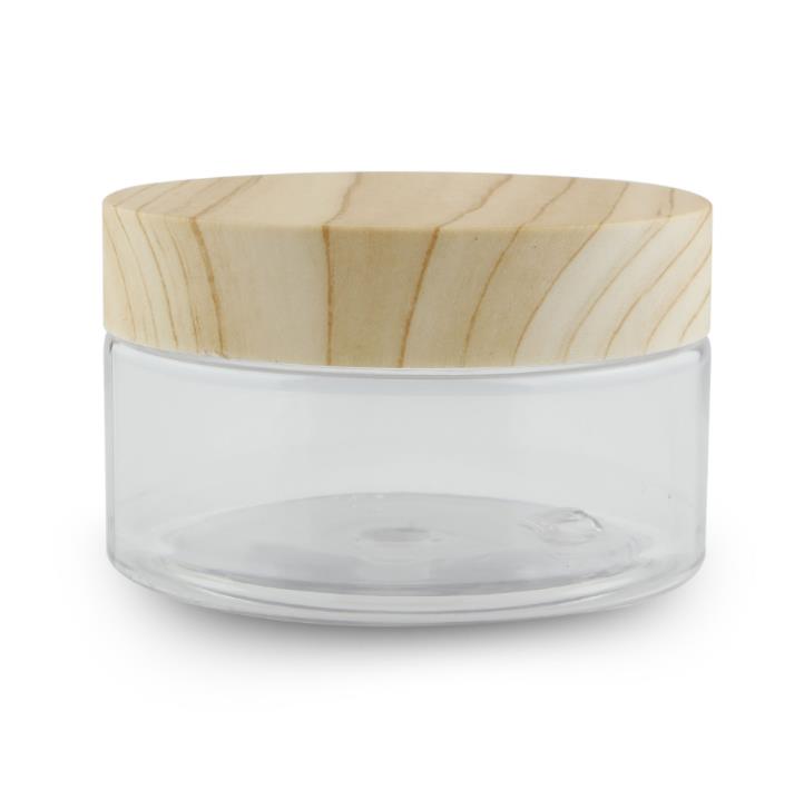 Plastic Bamboo Cap 5g 10g 15g 30g 50g Empty Cosmetic Jars Cream Makeup Pot Face Cream Packing Bottle