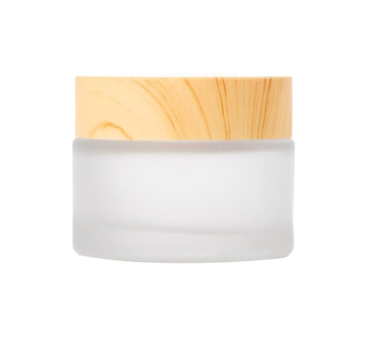 Plastic Bamboo Cap 5g 10g 15g 30g 50g Empty Cosmetic Jars Cream Makeup Pot Face Cream Packing Bottle