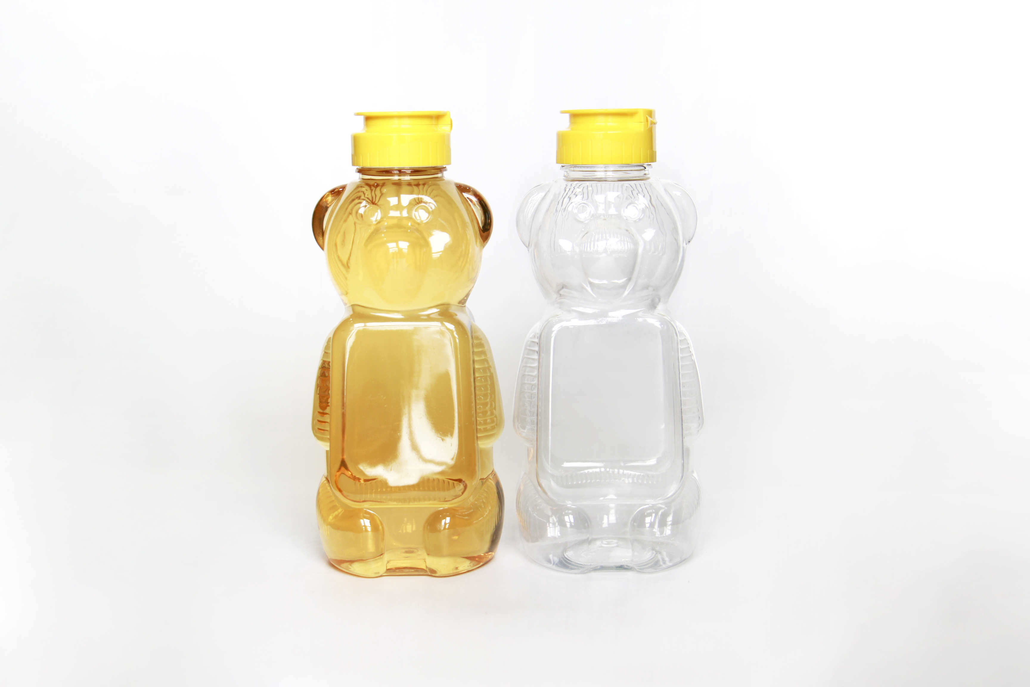 Plastic Bear Shaped Honey Jar Bottle Bee Plastic 8oz 12oz 16oz Storage Bottles & Jars Glass Screw Metal Lid Customized Logo