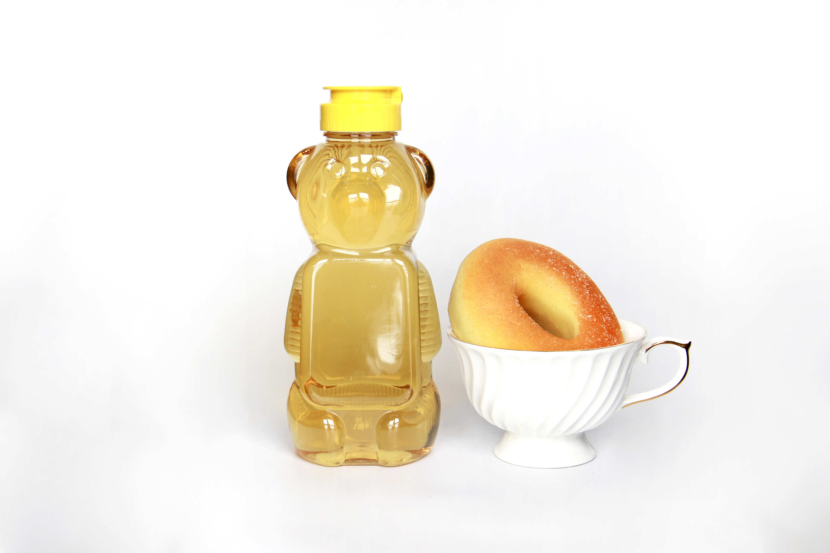 Plastic Bear Shaped Honey Jar Bottle Bee Plastic 8oz 12oz 16oz Storage Bottles & Jars Glass Screw Metal Lid Customized Logo