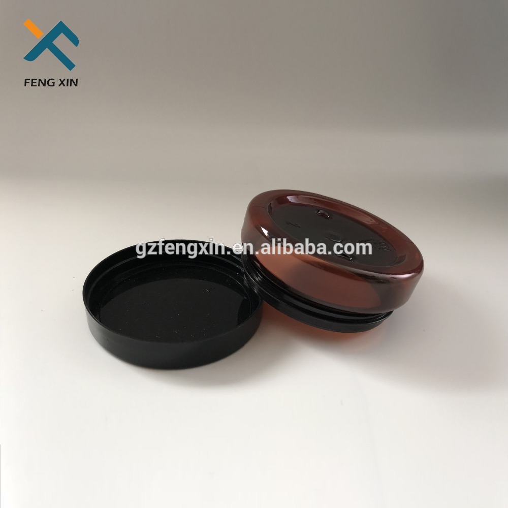 Plastic Body Material and PET Plastic Type plastic amber jar with screw cover