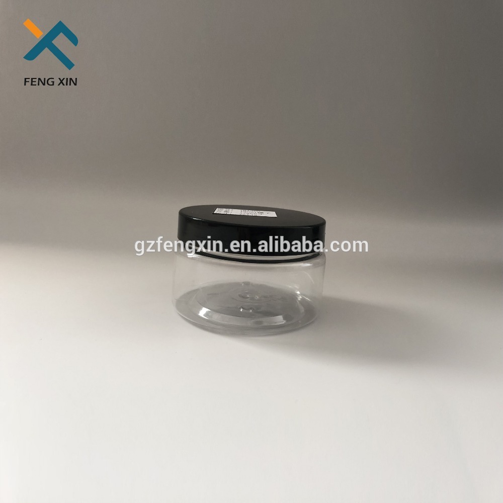 Plastic Body Material and Plastic Cap Empty clear container 150g plastic jar