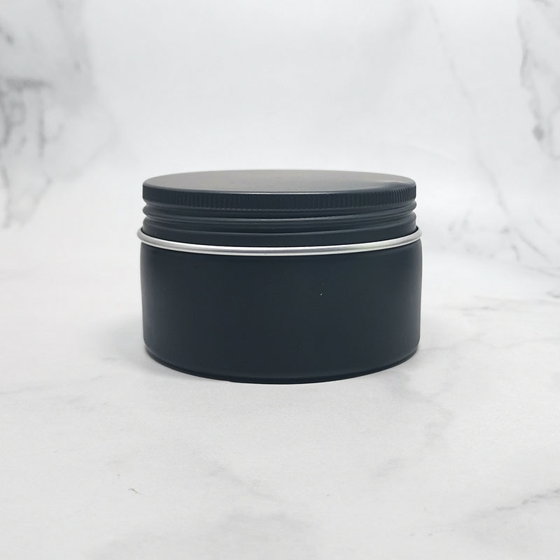 Plastic Can Cosmetic Pet Tall Cylinders Pet Jar Black Skin Care Cream Clear 250ml 500ml