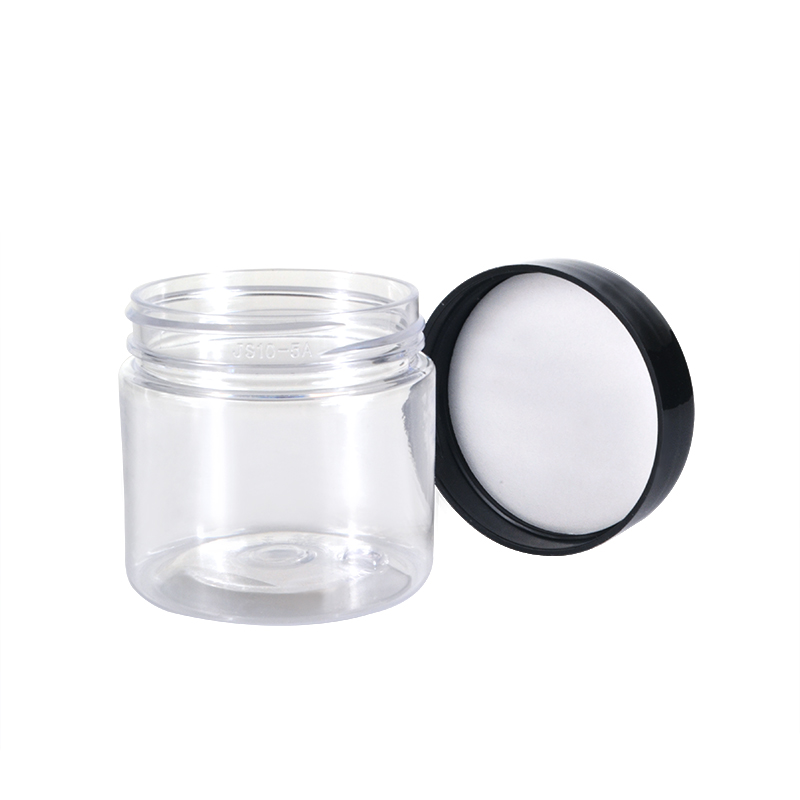 Plastic Cap Material 5oz 4oz 150ml 250ml 300ml 500ml PET Plastic Type Candy Tins plastic food bottles clear PET jar