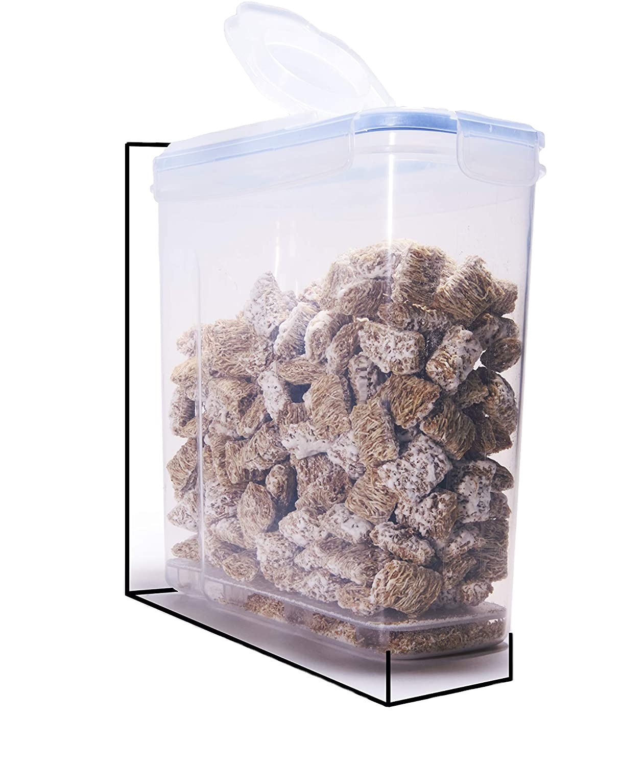 Plastic Cereal Container 4L Airtight Food Storage Container Set Of 6 With Lids For Grains Dry Food Kitchen Pantry Organization