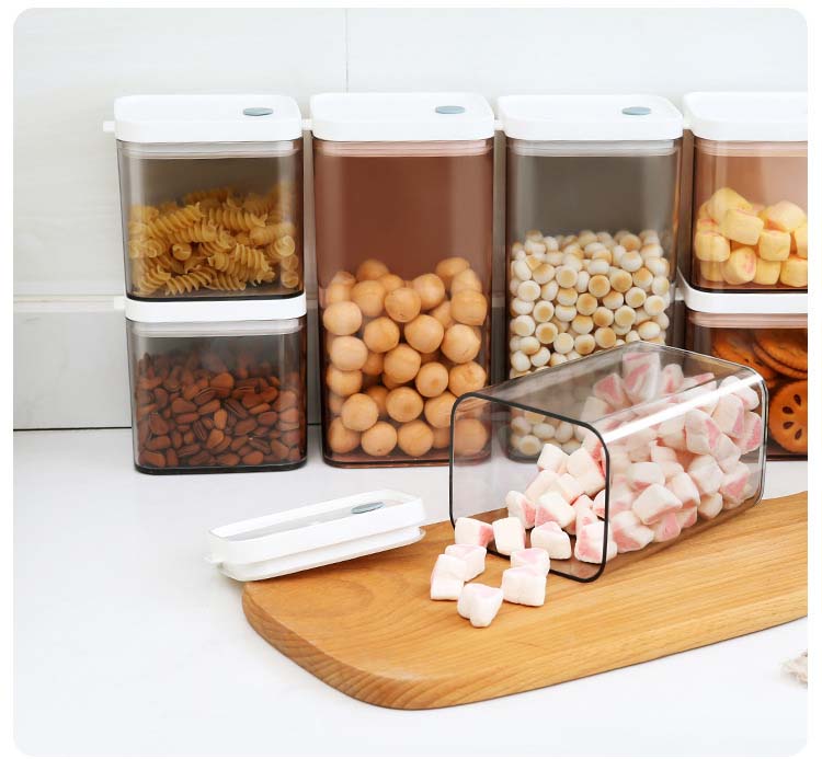 Plastic Cereal Dispenser Containers For Food Storage Kitchen Pantry Fridge Organization Snacks Dry Food