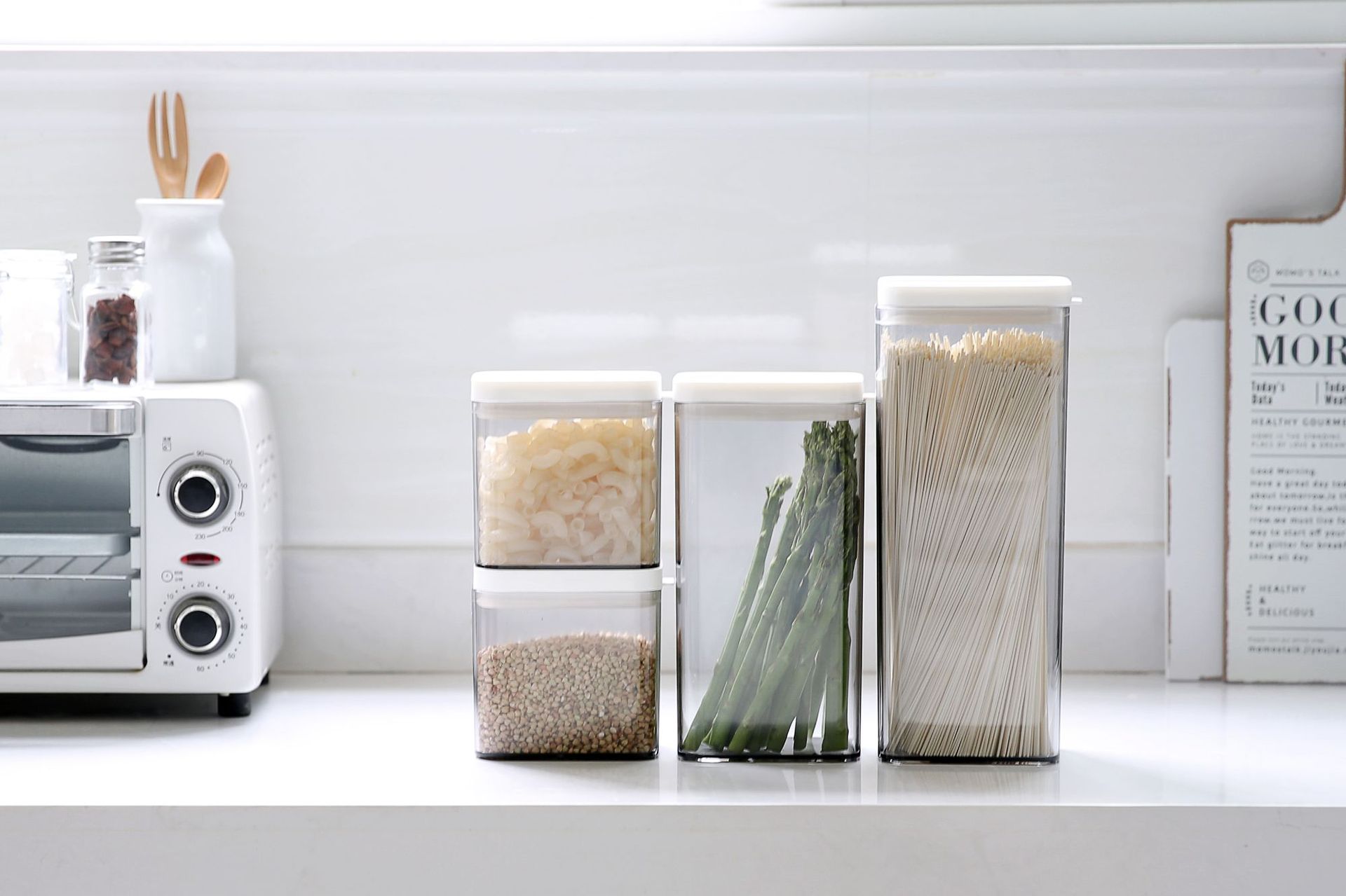 Plastic Cereal Dispenser Containers For Food Storage Kitchen Pantry Fridge Organization Snacks Dry Food