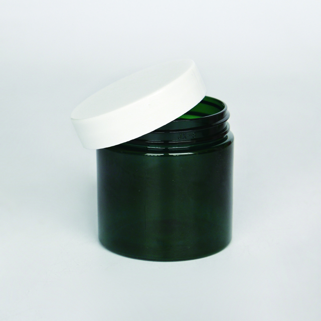 Plastic Clear PET Straight Sided Jars Free Samples 200g Amber Black Face Cream Cosmetic Jar With Lid
