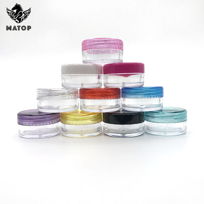 Plastic Clear cream jars 10g with screw cap