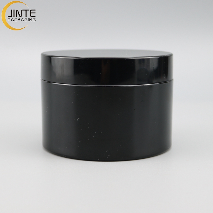 Plastic Containers With Lids Black PETG Jars Custom Jars 200ml  For Pomade Gel  Container