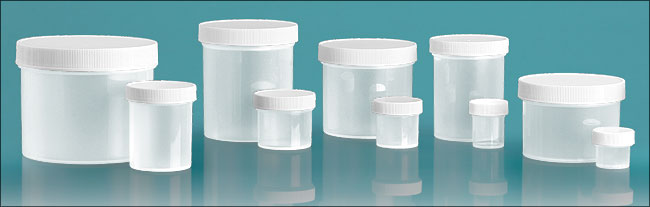 Plastic Cosmetic Jars, Natural HDPE Straight Sided Jars(4.8.16oz)