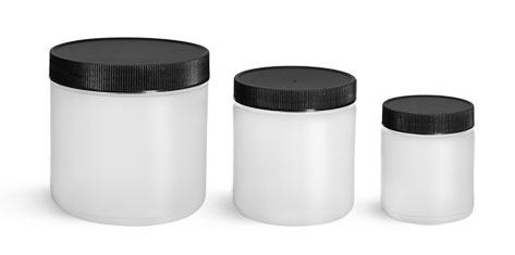 Plastic Cosmetic Jars, Natural HDPE Straight Sided Jars(4.8.16oz)