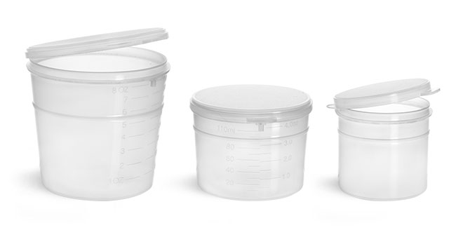 Plastic Cosmetic Jars, Natural HDPE Straight Sided Jars(4.8.16oz)