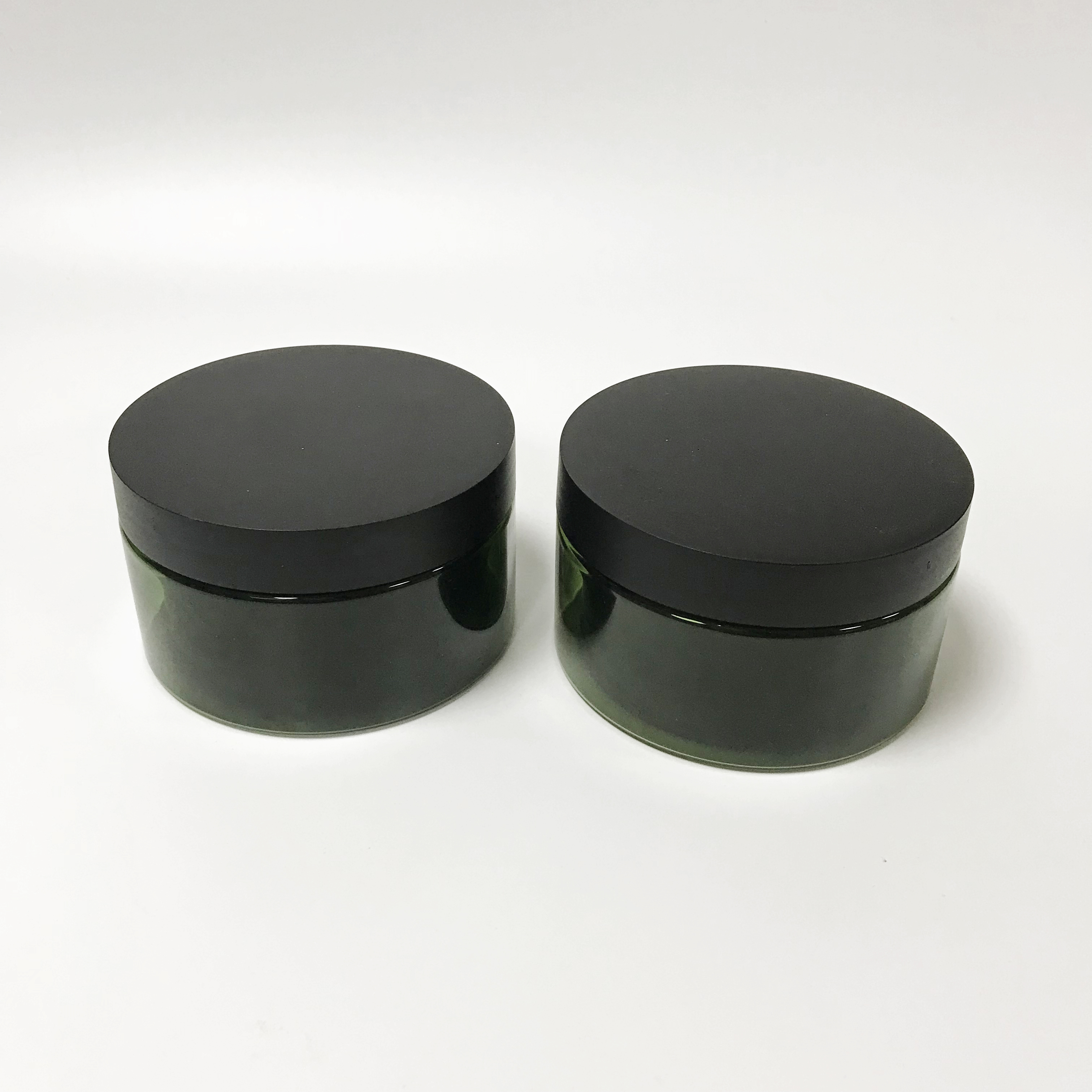 Plastic Cosmetic PP PET Cream Jar with Screw Lid , 100g 200g 300g Double Wall Cosmetic Cream Jars for Hair Wax