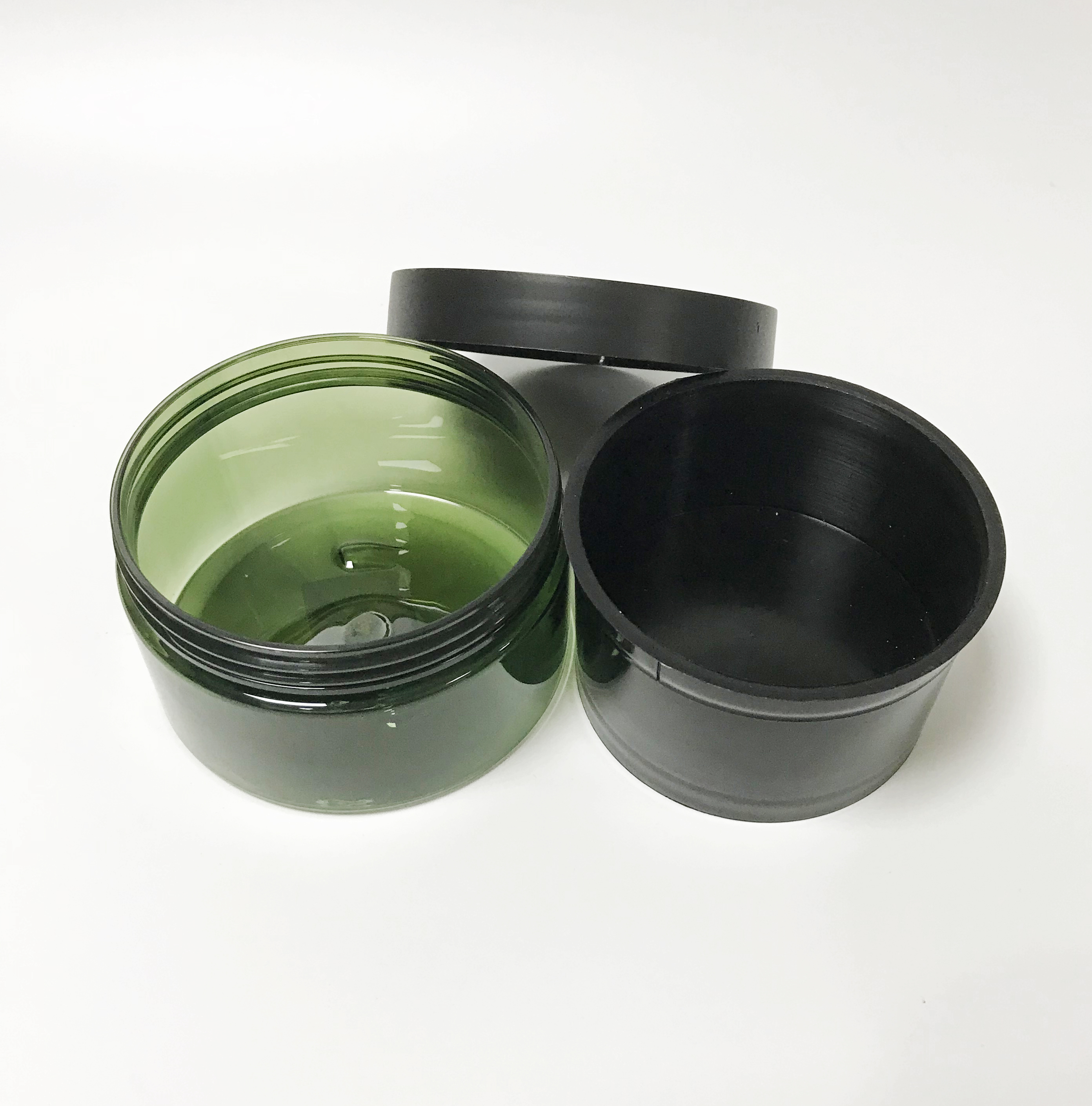 Plastic Cosmetic PP PET Cream Jar with Screw Lid, 100g 200g 300g Double Wall Cosmetic Cream Jars for Hair Wax
