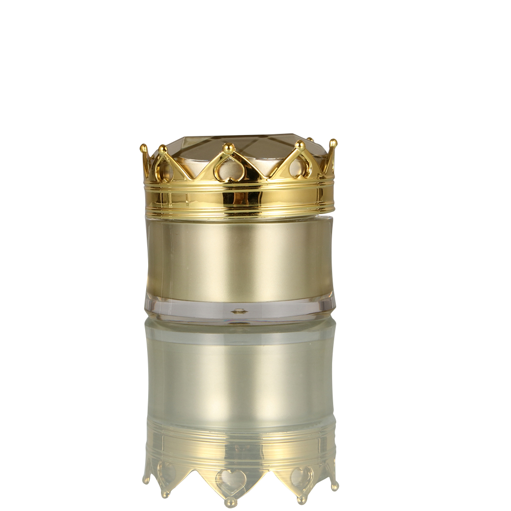 Plastic Cosmetic Packaging 5g 10g 15g 20g 50g Diamonds Crown Cap Acrylic PS PP Cream Jar