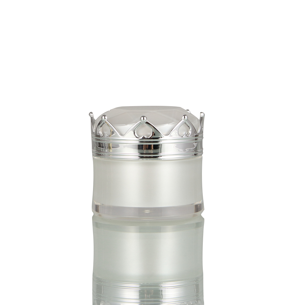 Plastic Cosmetic Packaging 5g 10g 15g 20g 50g Diamonds Crown Cap Acrylic PS PP Cream Jar