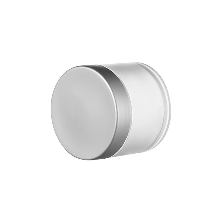 Plastic Cosmetic Packaging of cream jar with matt grey lid