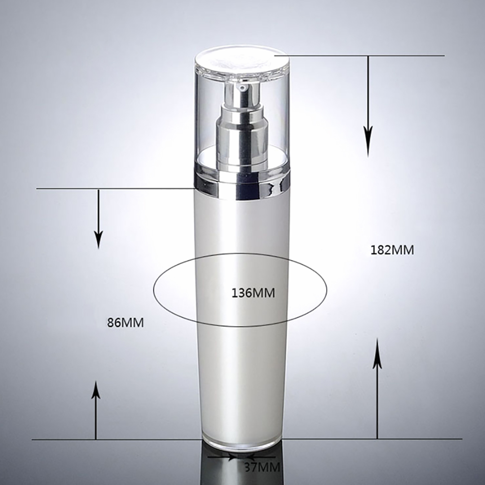 Plastic Cosmetic Pear White Lotion Bottle for Sale LA33, 50ml spray pump perfume bottle filling mac