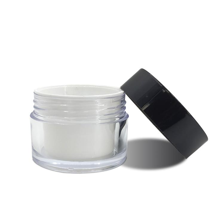 Plastic Cosmetic Skincare Facial-pack Neck Cream Packaging Double Wall Plastic Cream Jar 50g 100g