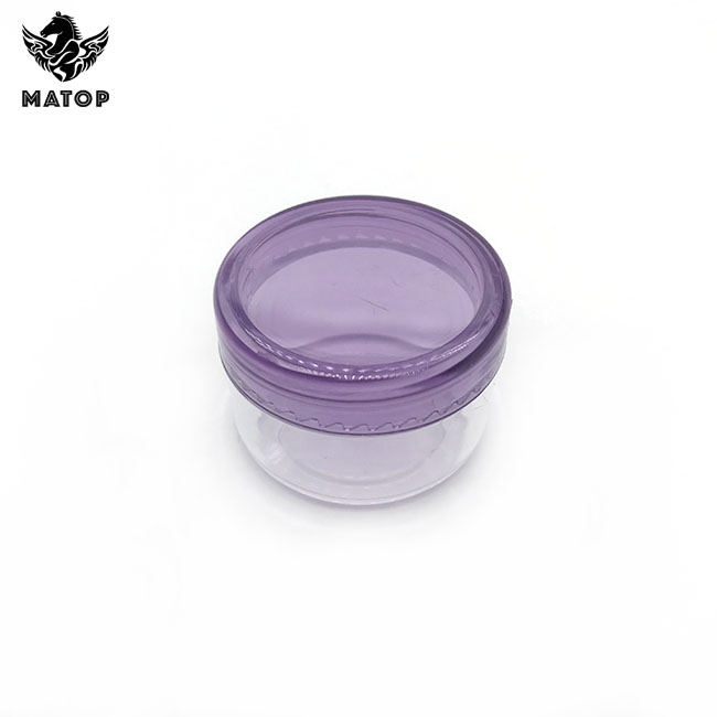 Plastic Cream Jar Purple PP Cosmetic Jar With Lid