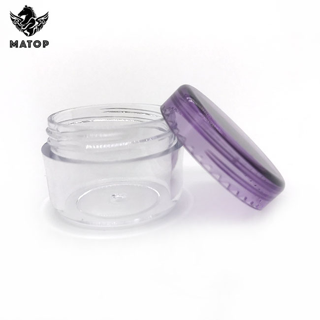 Plastic Cream Jar Purple PP Cosmetic Jar With Lid